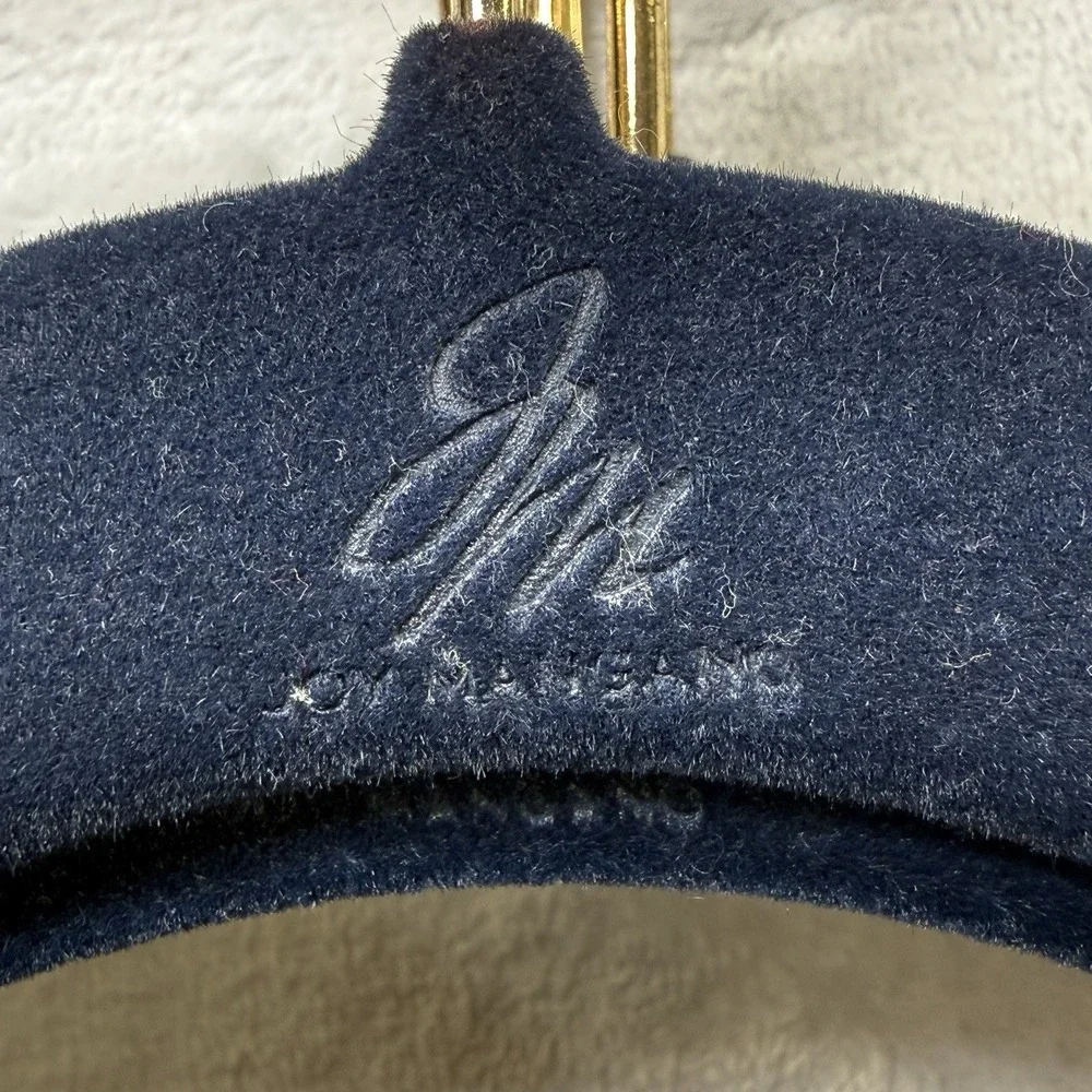 Lot 36 Joy Mangano Velvet Suit Clothes Hangers Navy Blue Gold Hooks